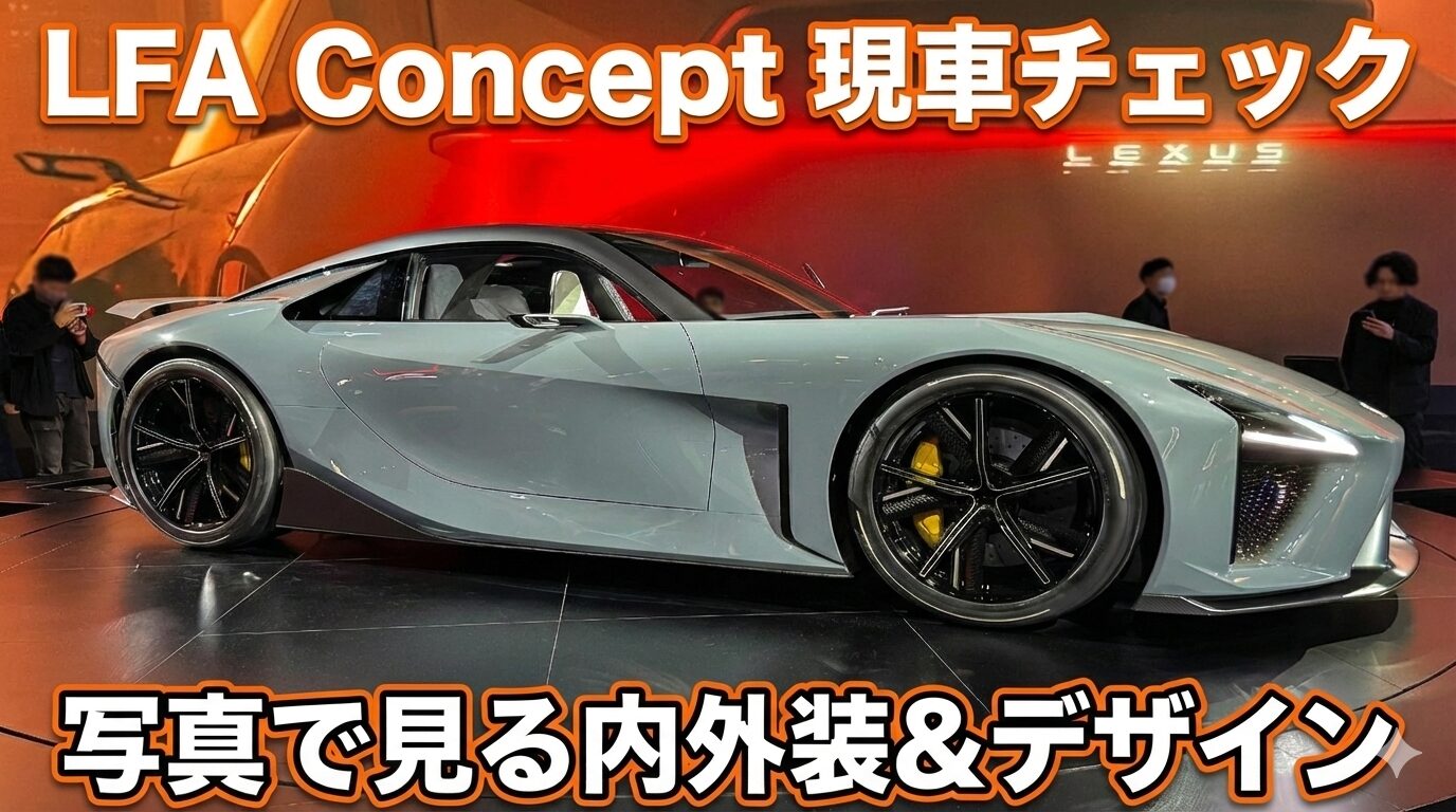Lexus LFA Concept 現車確認】電動時代の“新LFA”を徹底解説｜デザイン