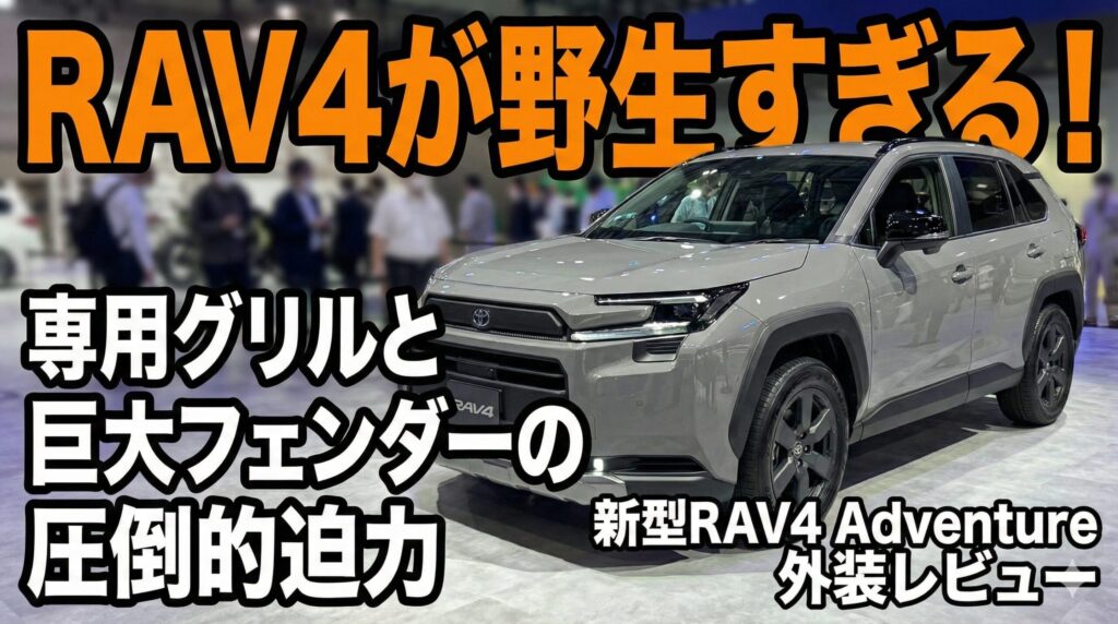 外装レビュー】新型RAV4「アドベンチャー（Adventure）」の野生味