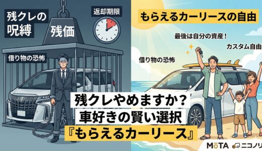 「残クレの罠」にサヨナラ！最後は車がもらえるカーリースが、車好きにとって最強の選択である理由